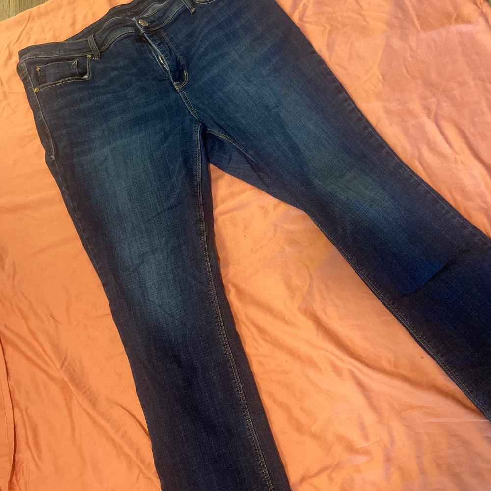 Dark wash denim